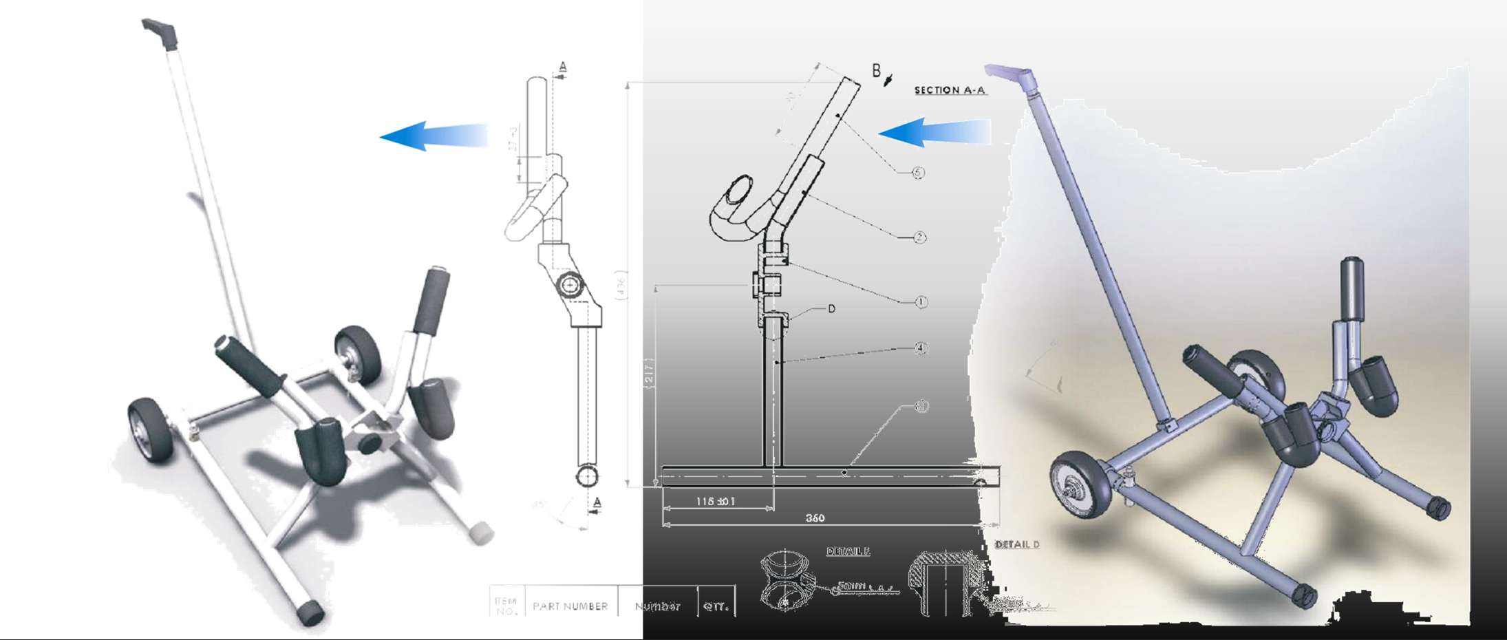 Lightweight folding hand truck