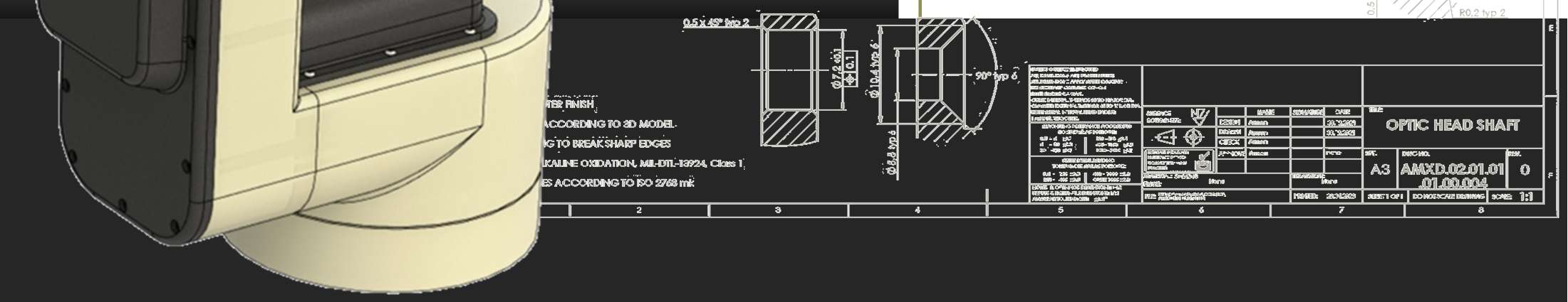 Stationary observation head